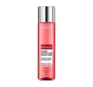 LOREAL REVITALIFT ZŁUSZCZAJĄCY TONIK DO TWARZY Z KWASEM GLIKOLOWYM 180ML