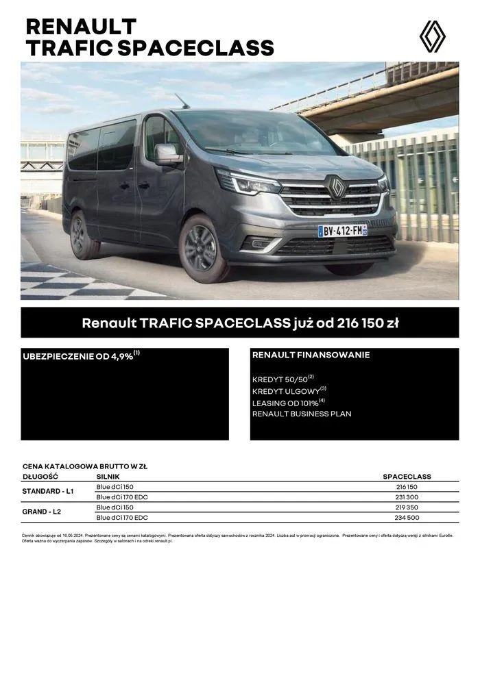 Gazetka Renault Trafic Spaceclass od 17 maja do 17 maja 2025 - Strona 1