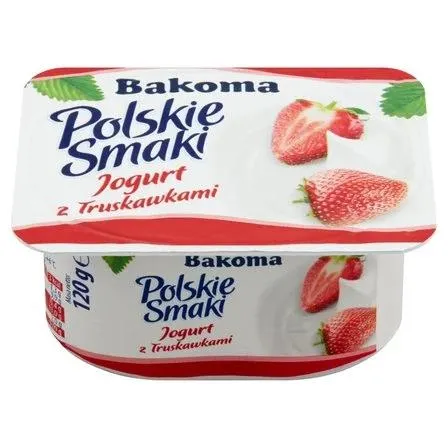 BAKOMA POLSKIE SMAKI JOGURT Z TRUSKAWKAMI 120 G 0.12 kg