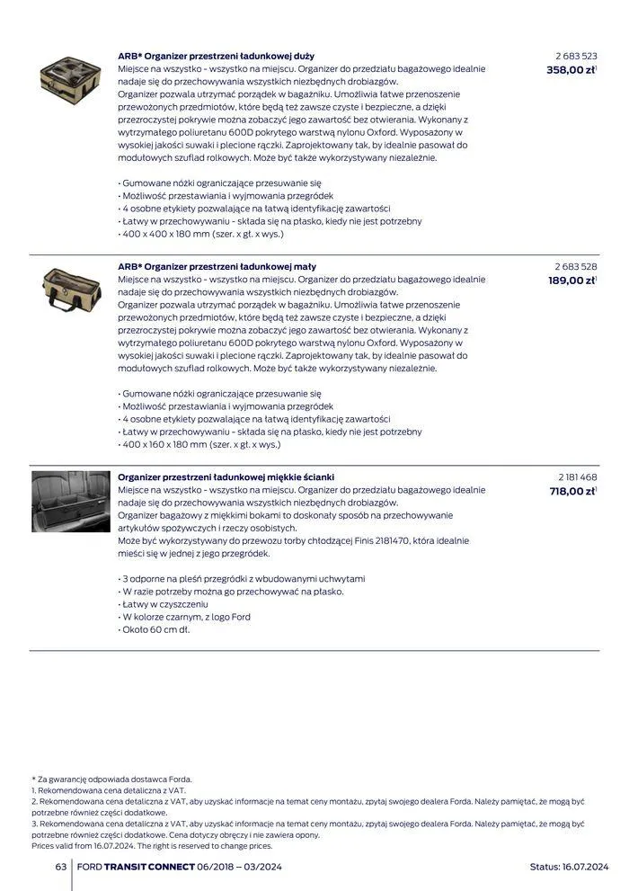 Gazetka FORD TRANSIT CONNECT od 3 sierpnia do 3 sierpnia 2025 - Strona 63