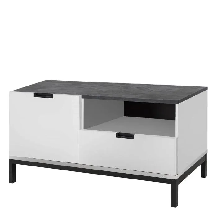 Nowoczesna szafka RTV pod telewizor biała 100cm LIVON