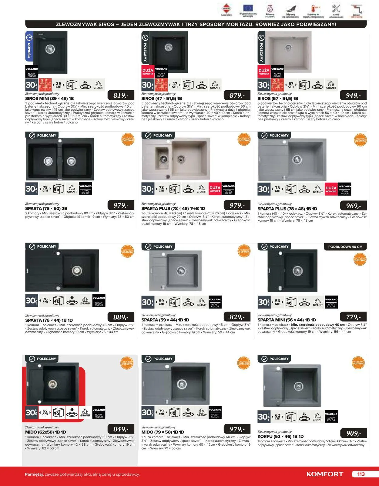 Gazetka Komfort Aktualna gazetka od 25 października do 31 stycznia 2024 - Strona 112
