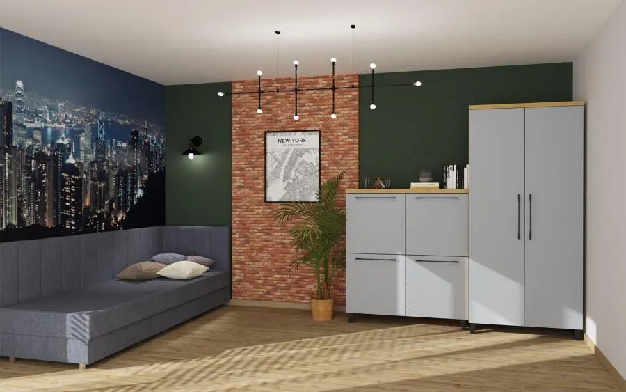 Tapczan Manilla prawy (gustimo szary)