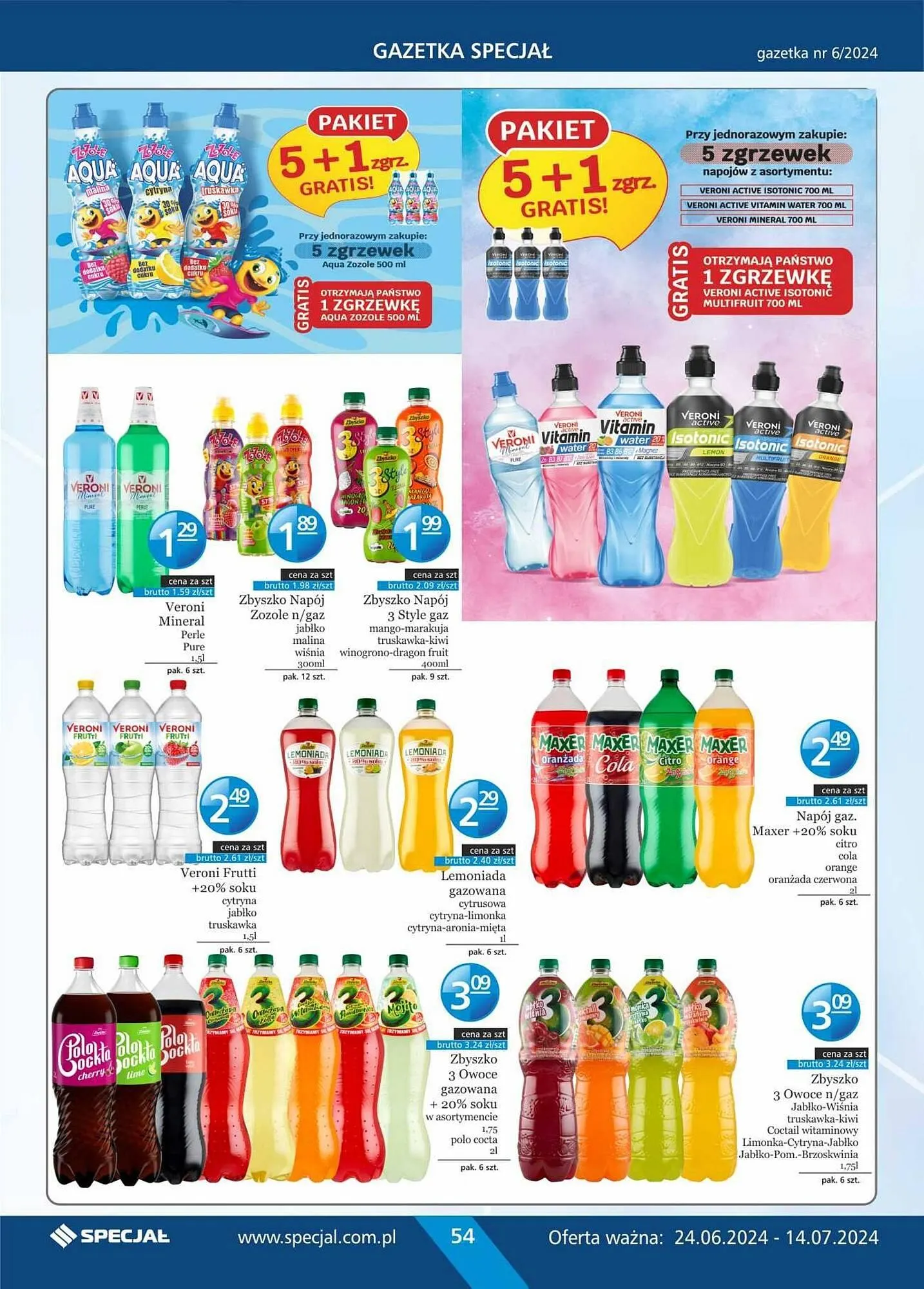 Gazetka Specjał gazetka od 24 czerwca do 14 lipca 2024 - Strona 54