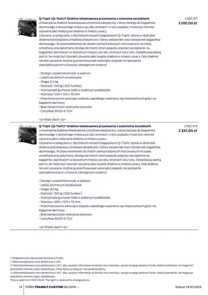 Gazetka NOWY FORD TRANSIT CUSTOM od 16 kwietnia do 16 kwietnia 2025 - Strona 13