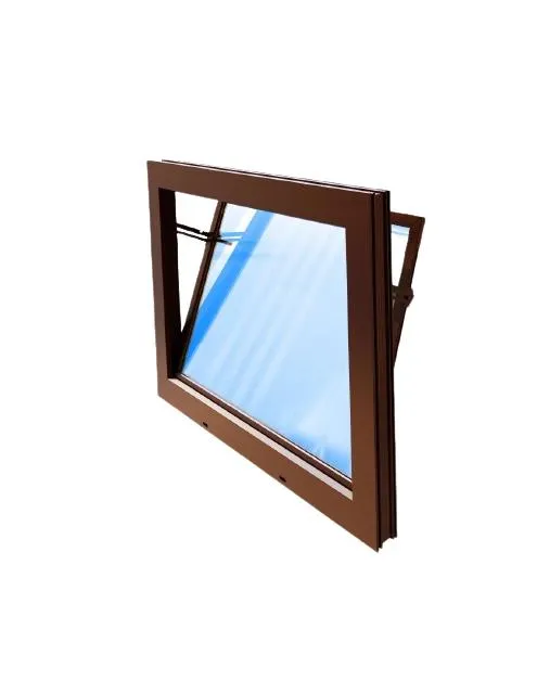 Okno 100x60 cm brązowe szyba zwykła, PVC Kipp ACO