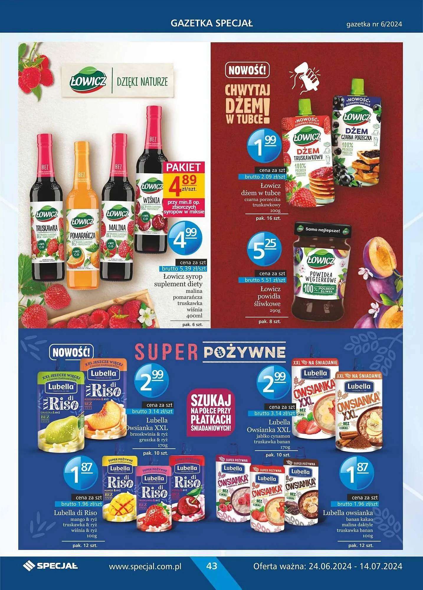 Gazetka Specjał gazetka od 24 czerwca do 14 lipca 2024 - Strona 43