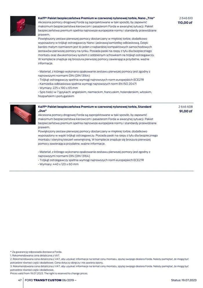 Gazetka NOWY FORD TRANSIT CUSTOM od 16 kwietnia do 16 kwietnia 2025 - Strona 47
