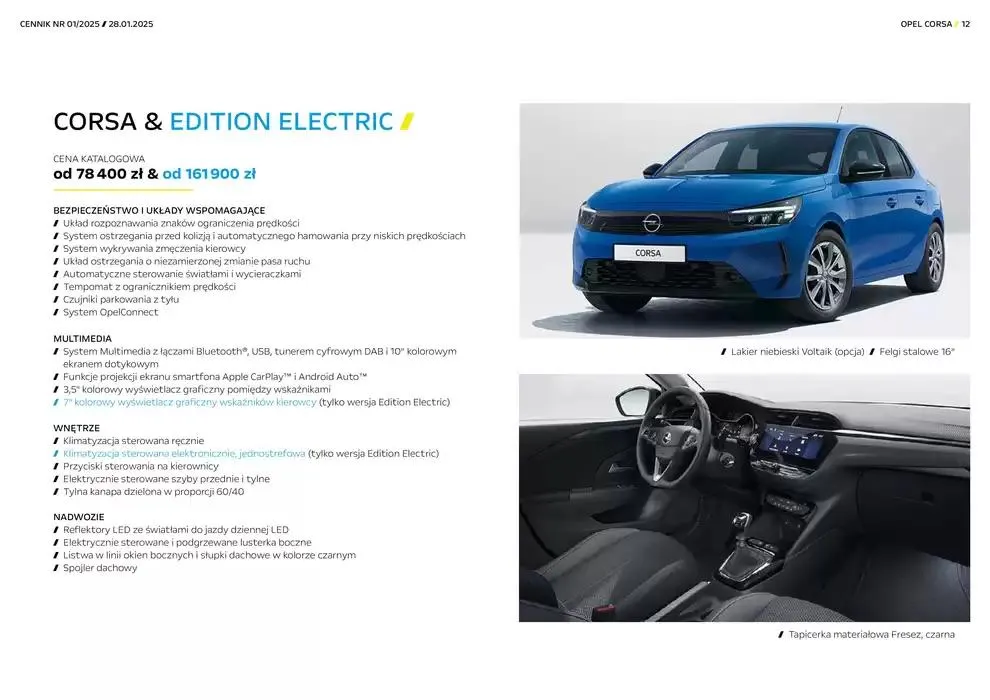 Gazetka Opel Corsa Electric od 30 stycznia do 31 grudnia 2025 - Strona 12
