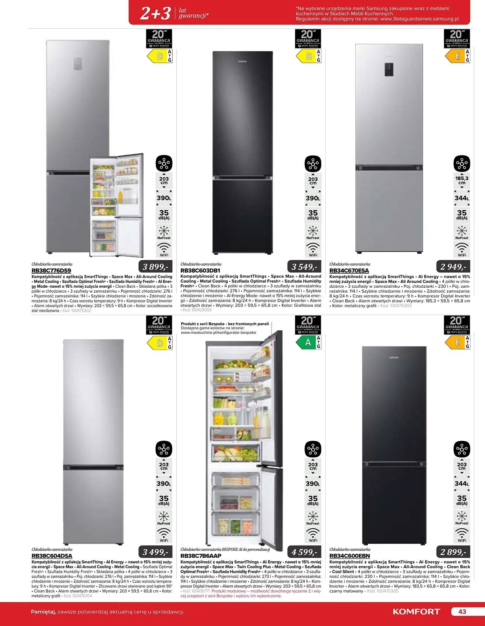 Gazetka Komfort gazetka od 11 września do 31 grudnia 2024 - Strona 43