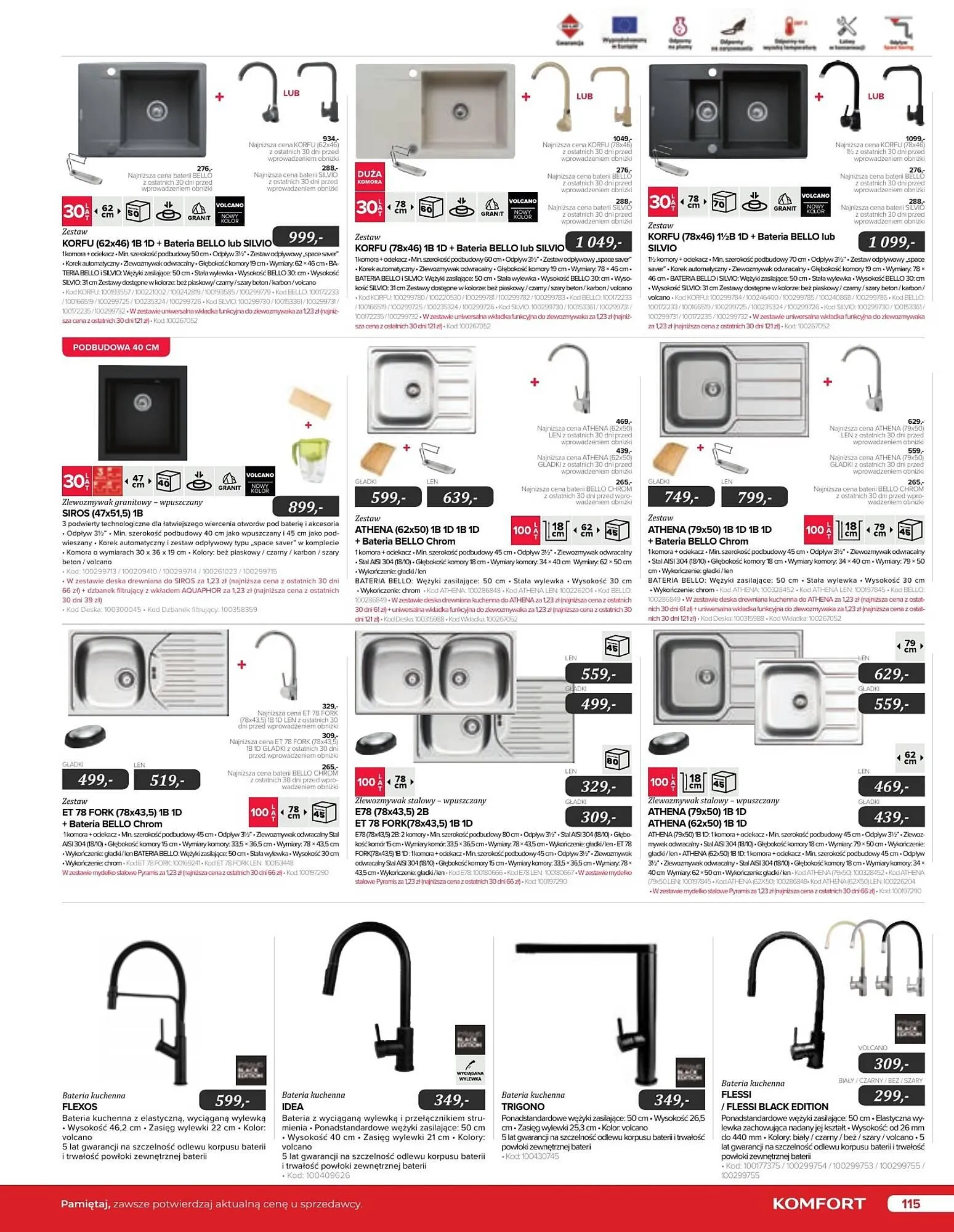 Gazetka Komfort gazetka od 11 września do 31 grudnia 2024 - Strona 115