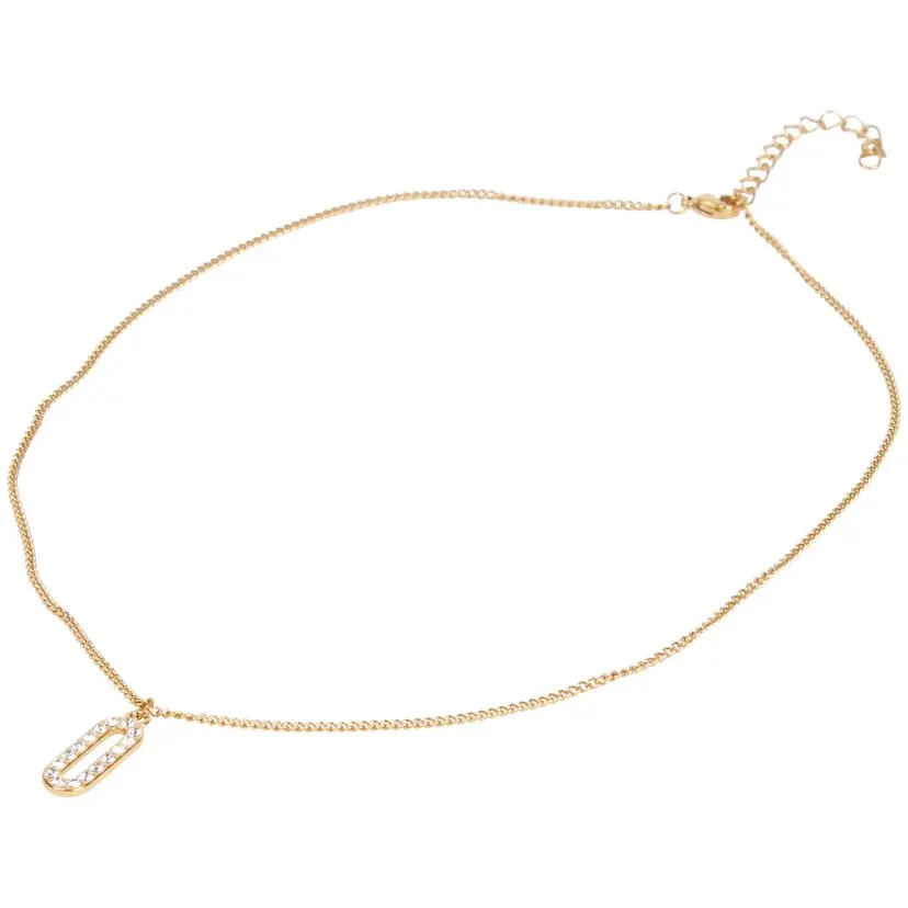 Stalen ketting met Swarovski-kristallen