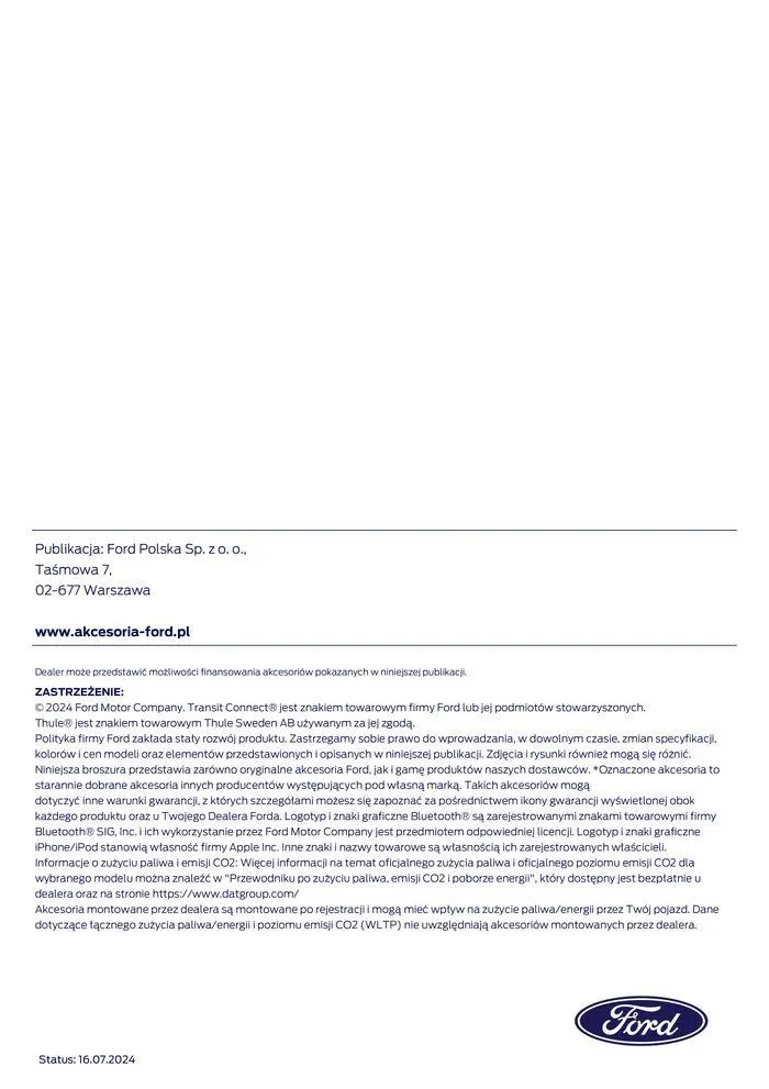 Gazetka FORD TRANSIT CONNECT od 3 sierpnia do 3 sierpnia 2025 - Strona 67