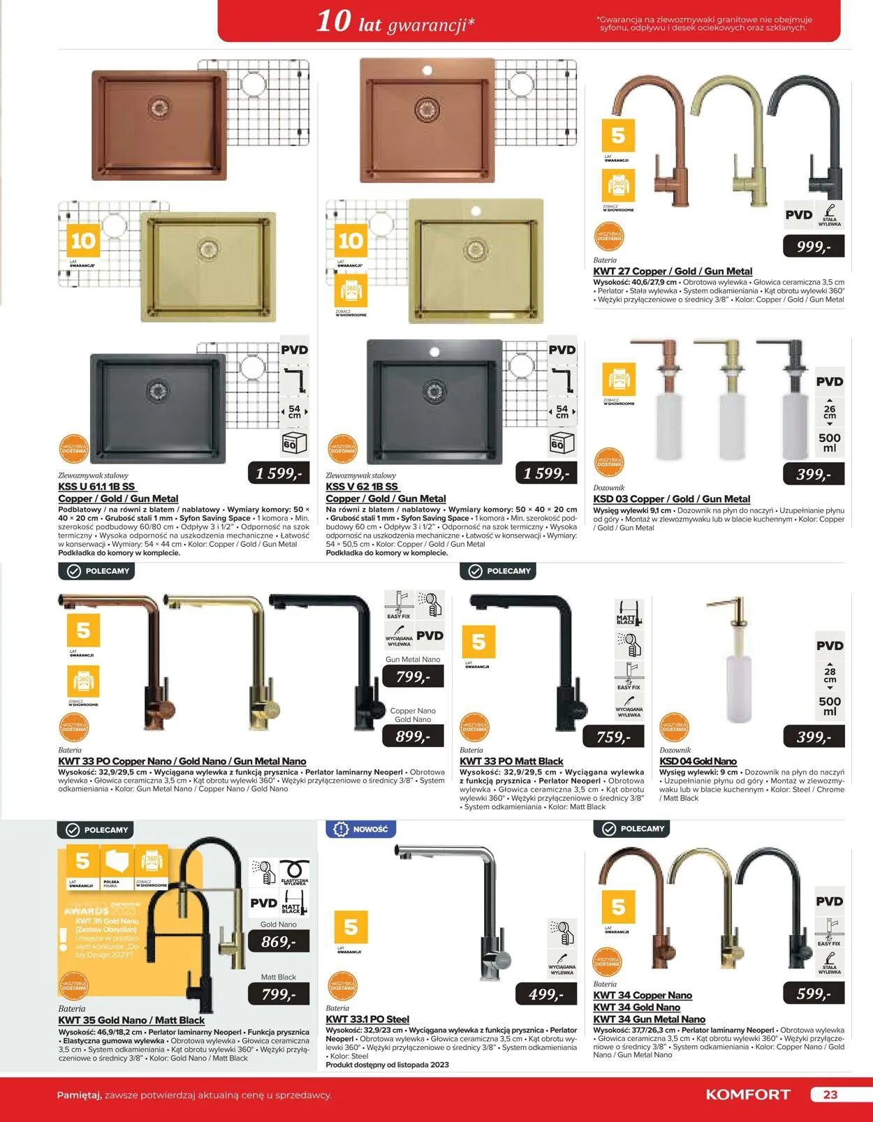 Gazetka Komfort Aktualna gazetka od 25 października do 31 stycznia 2024 - Strona 23