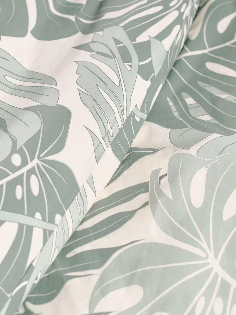 Parure de lit 'feuillage' - 2 personnes - Vert