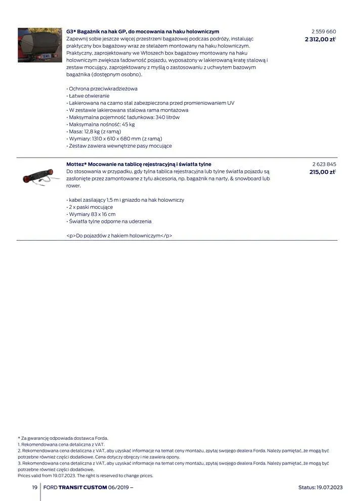 Gazetka NOWY FORD TRANSIT CUSTOM od 16 kwietnia do 16 kwietnia 2025 - Strona 19
