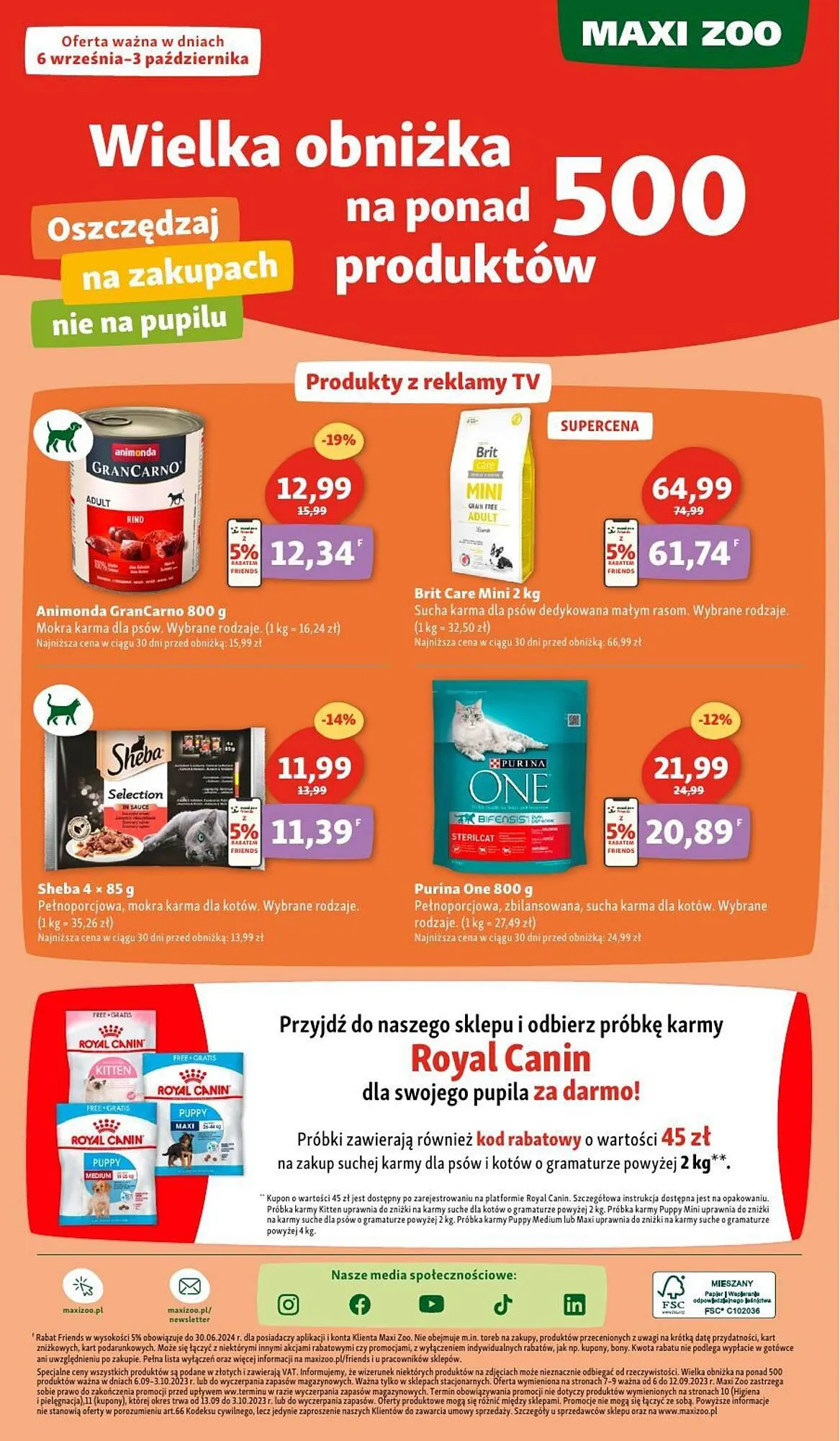Gazetka Maxi Zoo gazetka od 6 września do 3 października 2023 - Strona 12
