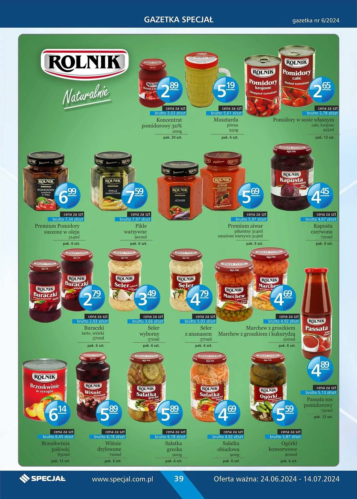 Gazetka Specjał gazetka od 24 czerwca do 14 lipca 2024 - Strona 39