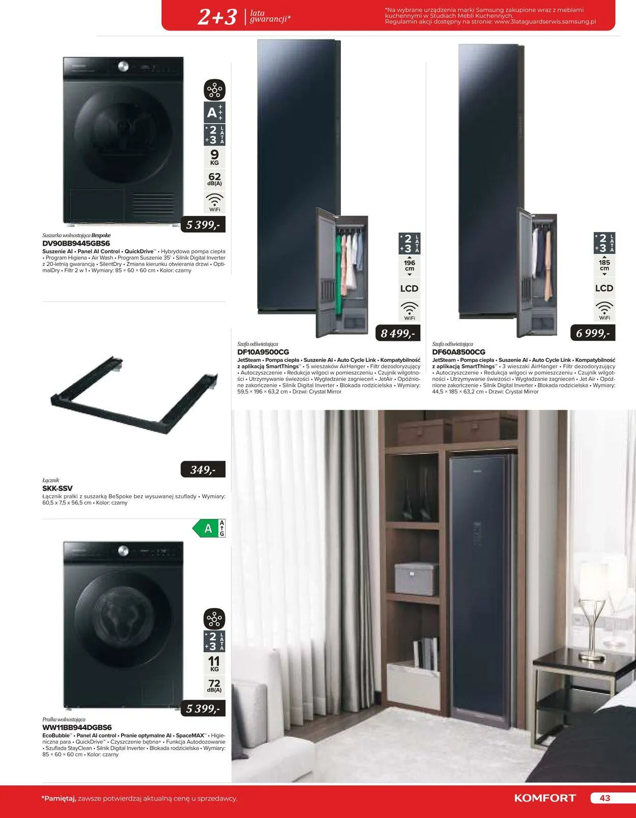 Gazetka Komfort Aktualna gazetka od 25 października do 31 stycznia 2024 - Strona 43