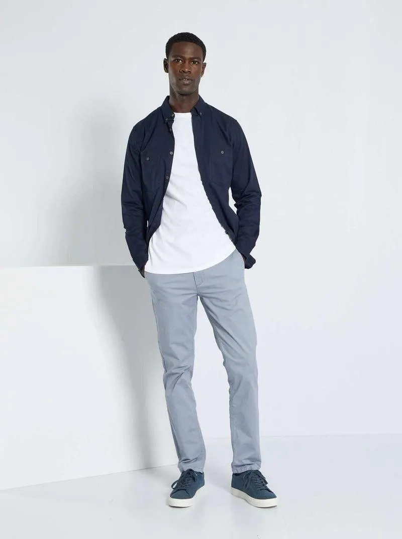 Pantaloni chino slim - BLU