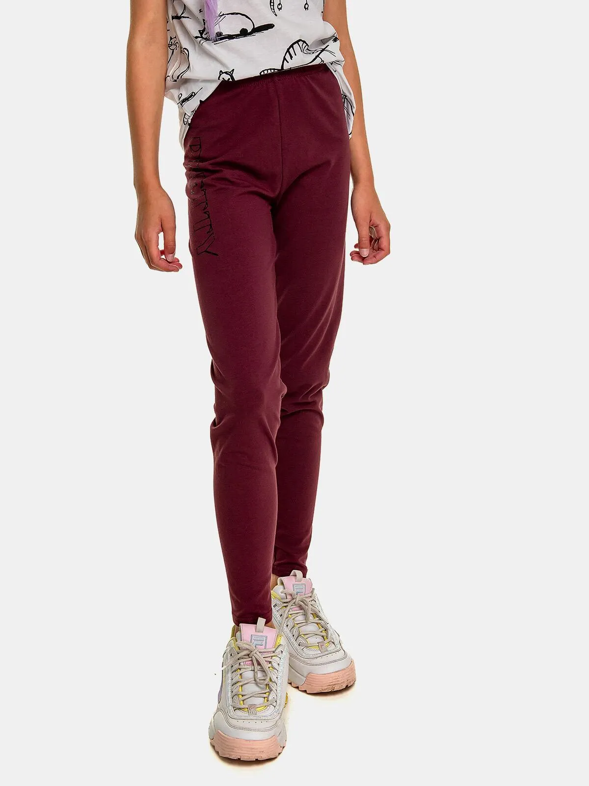 Bawełniane legginsy z nadrukiem