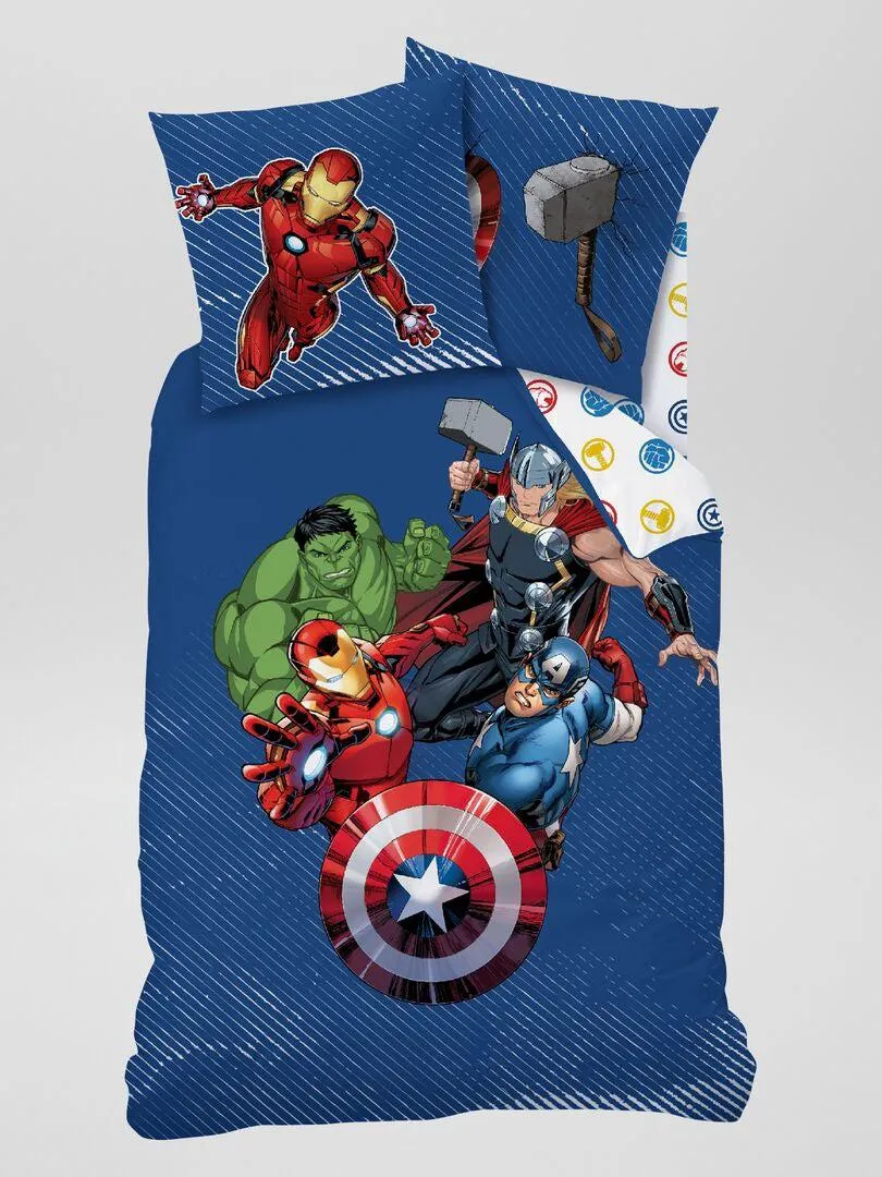 Parure de lit 'Avengers' - 1 personne - Bleu