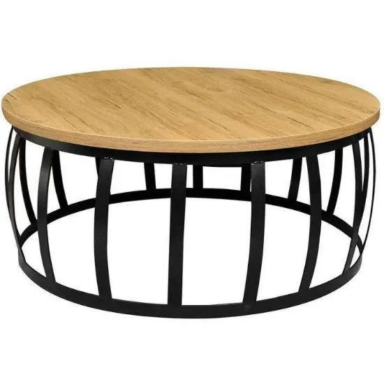 Ława Floyd 90x39 Naturalny/Metalowy