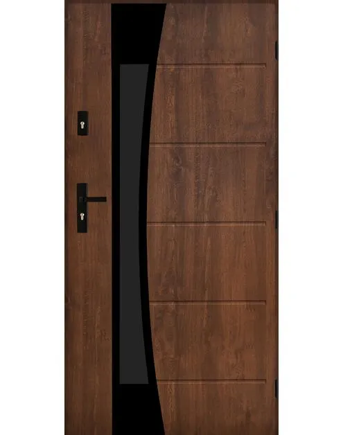 Drzwi zewnętrzne diuna orzech 90p kpl PANTOR