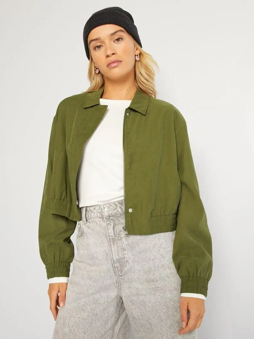 Veste légère cropped - Vert