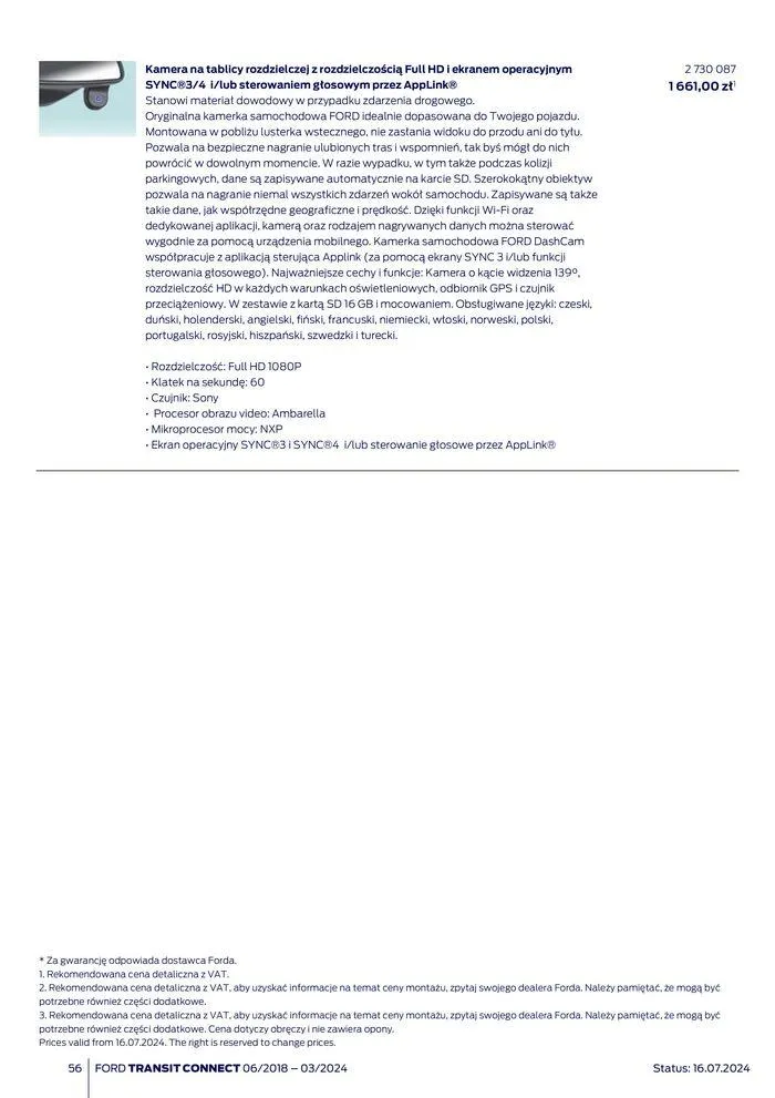 Gazetka FORD TRANSIT CONNECT od 3 sierpnia do 3 sierpnia 2025 - Strona 56