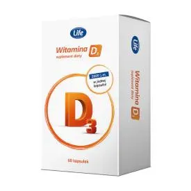 Life Witamina D3 w kapsułkach 2000 j.m
