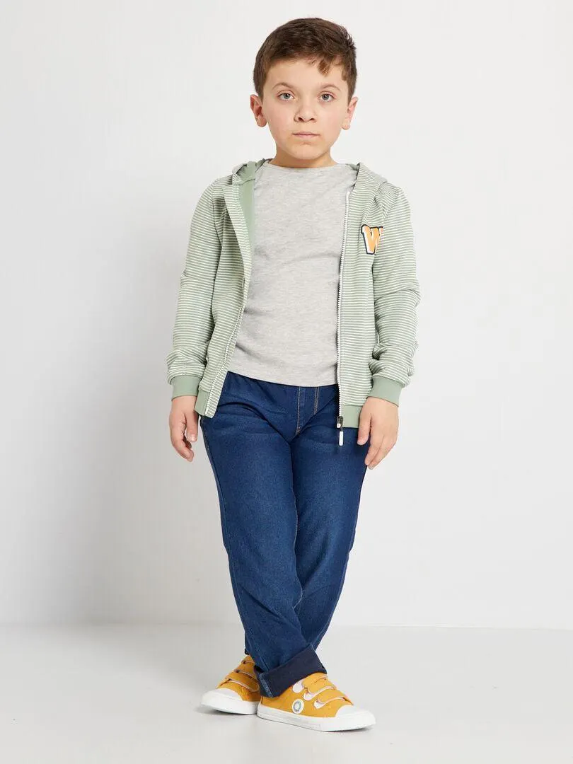 T-shirt col rond manches courtes - Gris