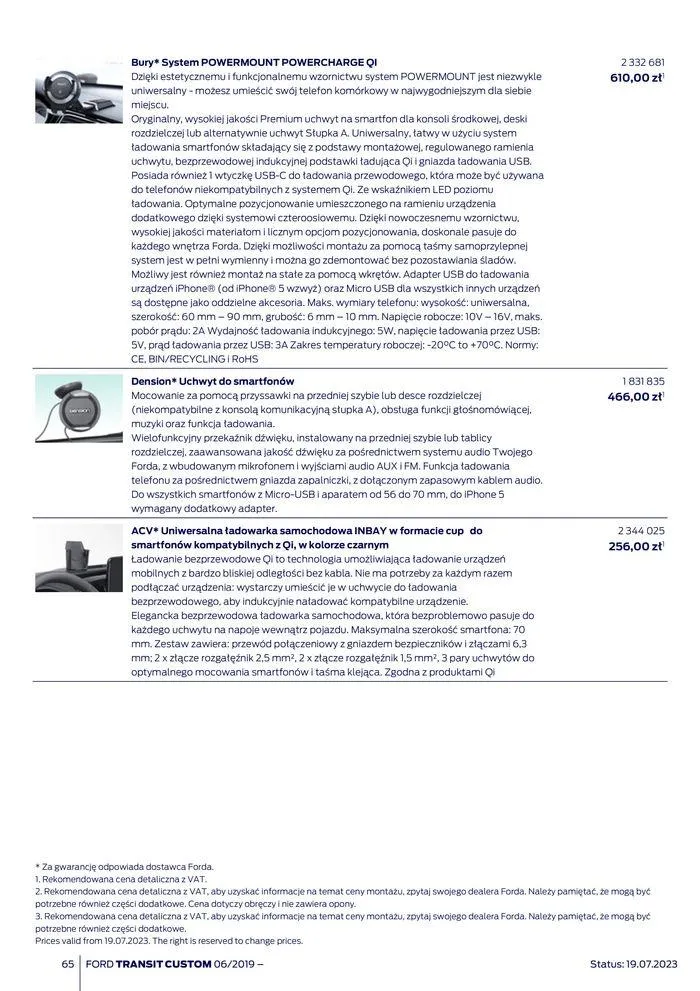 Gazetka NOWY FORD TRANSIT CUSTOM od 16 kwietnia do 16 kwietnia 2025 - Strona 65