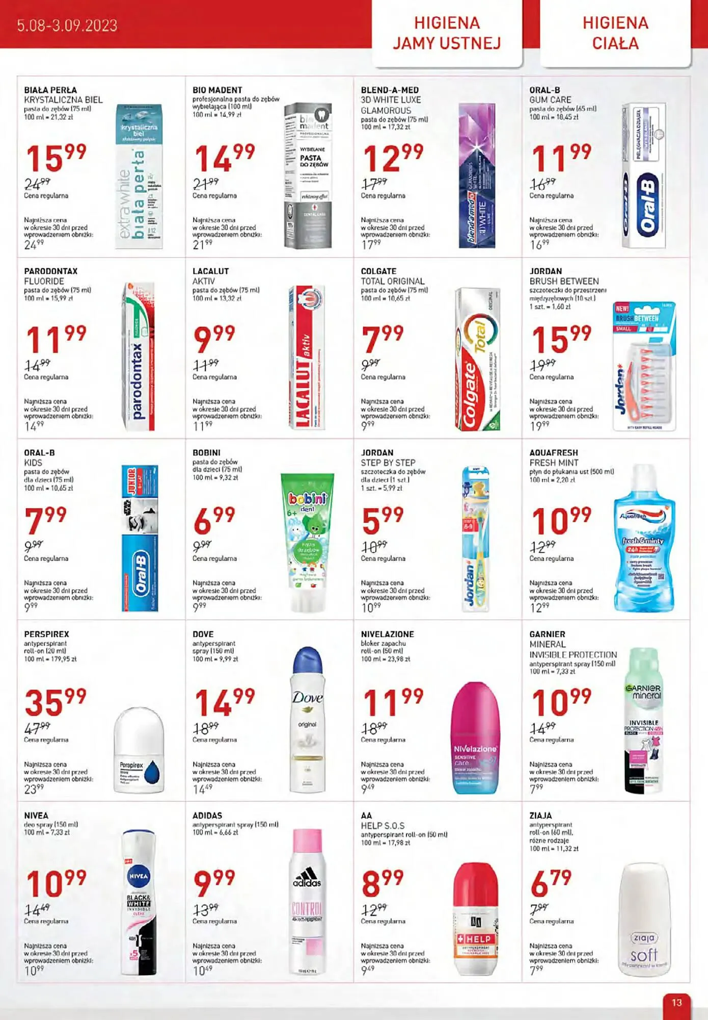 Gazetka Jawa Drogerie gazetka od 5 sierpnia do 3 września 2023 - Strona 13
