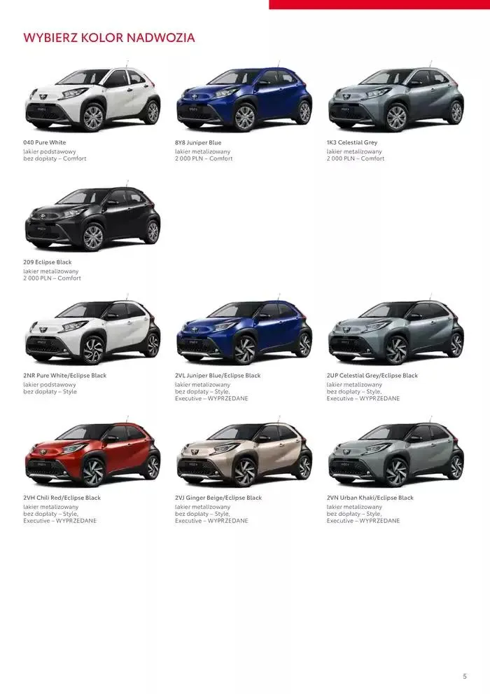 Gazetka Toyota AYGO X od 31 stycznia do 31 grudnia 2025 - Strona 5