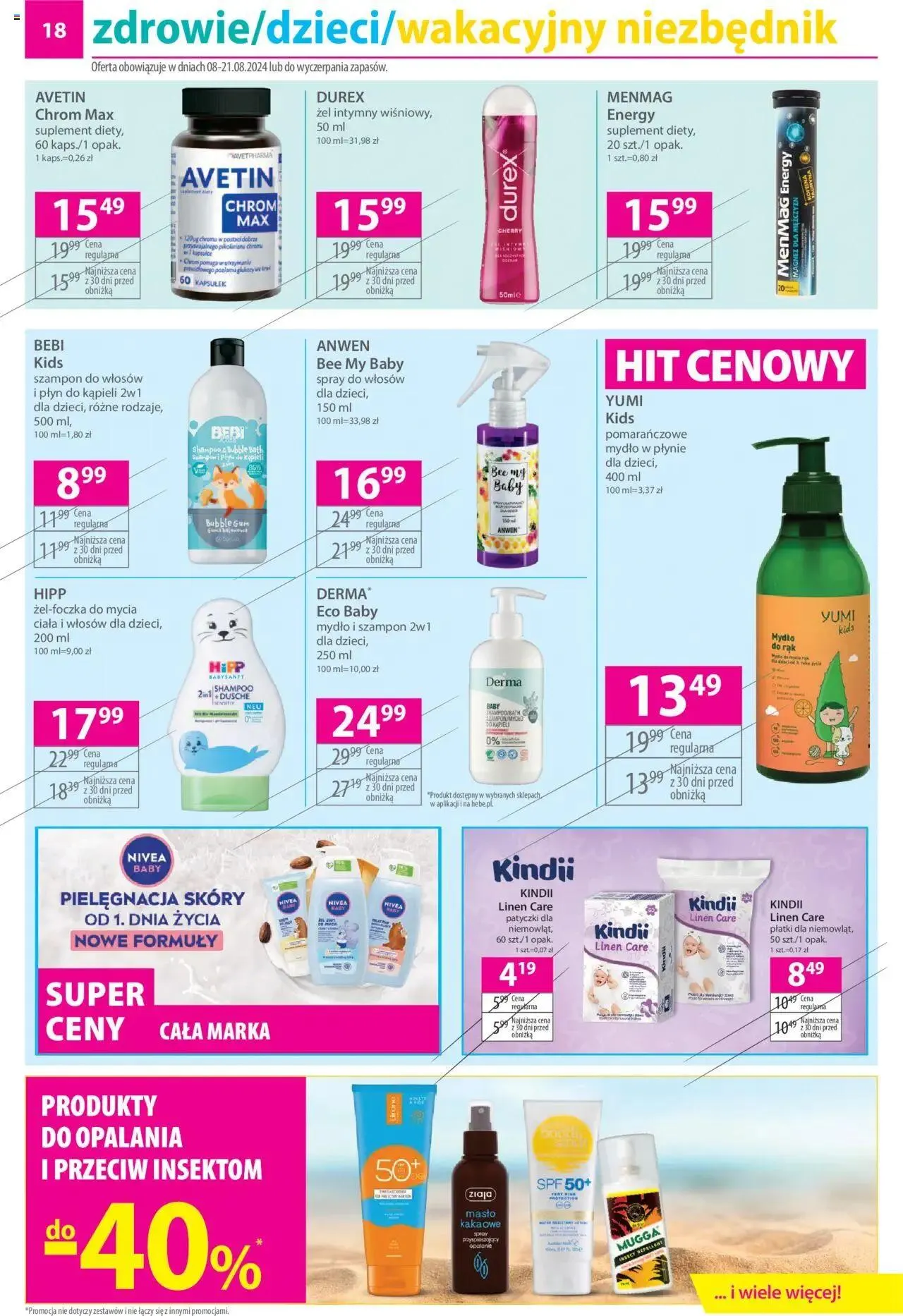 Gazetka Hebe Gazetka od 8 sierpnia do 21 sierpnia 2024 - Strona 18