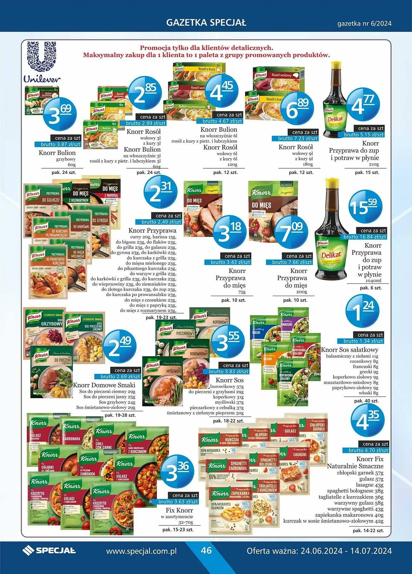 Gazetka Specjał gazetka od 24 czerwca do 14 lipca 2024 - Strona 46