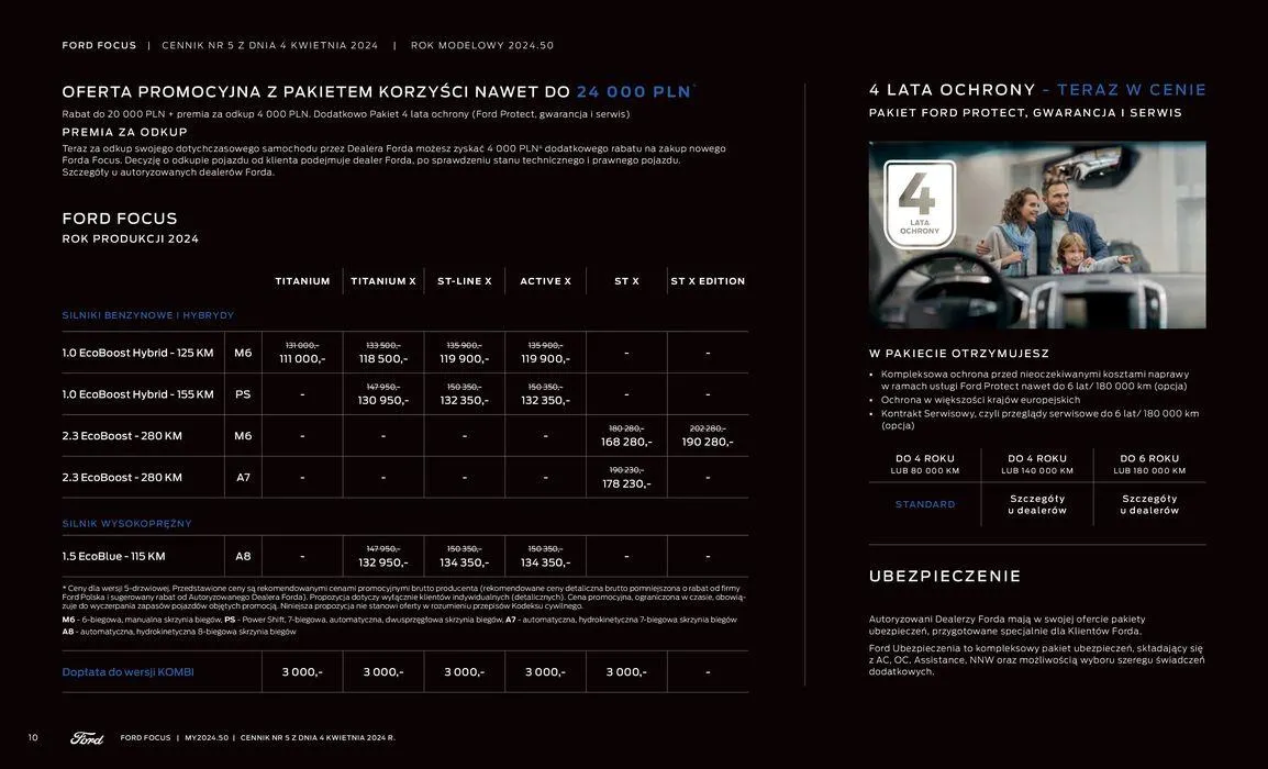 Gazetka FORD FOCUS od 16 kwietnia do 16 kwietnia 2025 - Strona 10