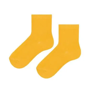 Skarpetki dziecięce, gładkie, musztardowe N10P001_3