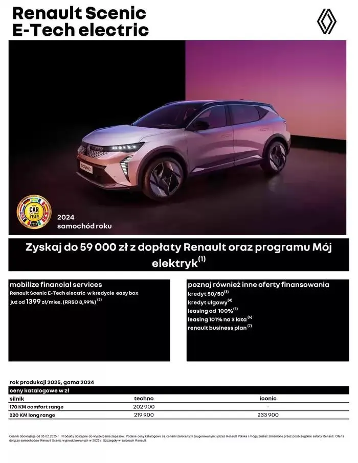 Gazetka Renault Scenic E-Tech Electric od 7 lutego do 7 lutego 2026 - Strona 1