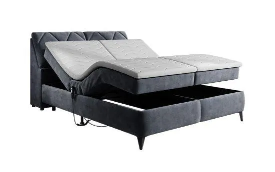 Łóżko kontynentalne motorowe Moris 160 popiel