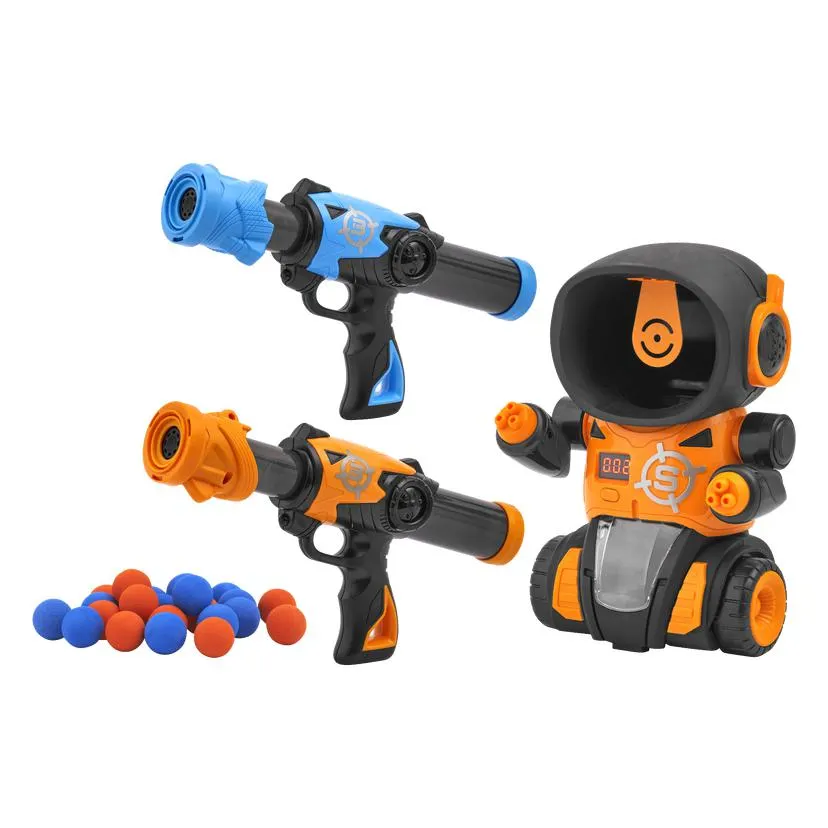 Leksaksrobot med bollpistoler