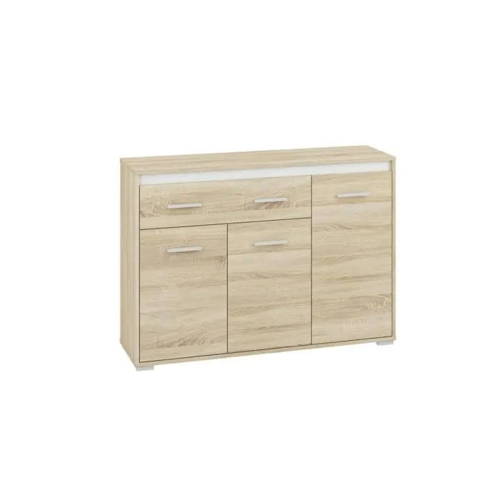 Komoda MAVERICK 3D1S dąb sonoma jasna 120 cm