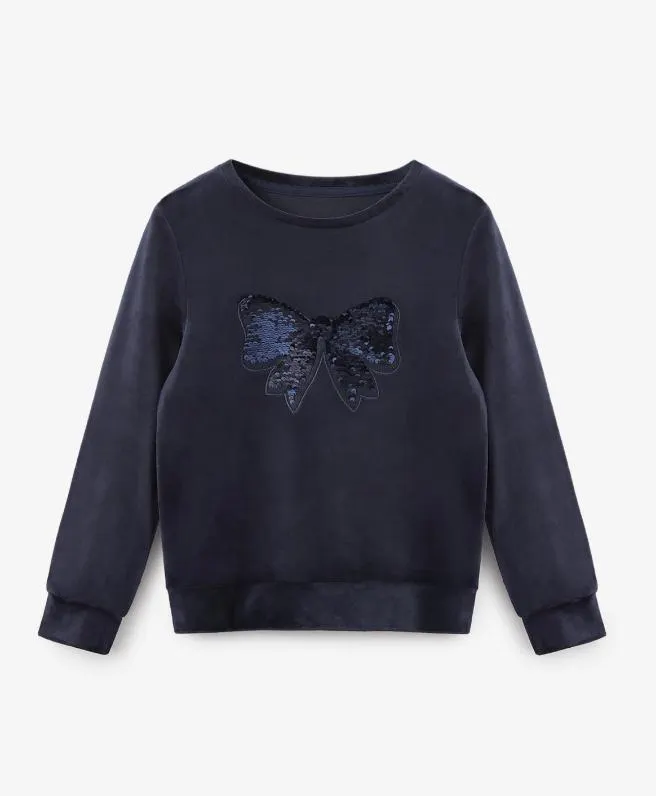 Bluza dziewczęca welurowa