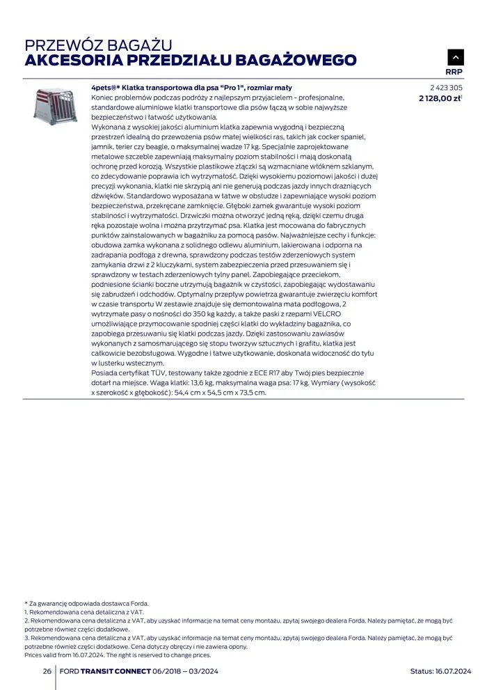 Gazetka FORD TRANSIT CONNECT od 3 sierpnia do 3 sierpnia 2025 - Strona 26