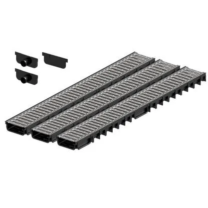 ACO Zestaw kanałów plastic channel 3x1 m