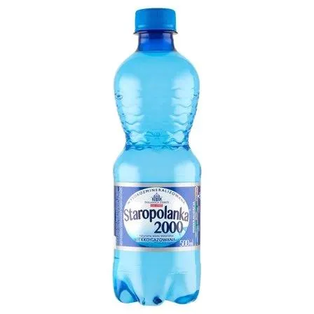 STAROPOLANKA 2000 NATURALNA WODA MINERALNA WYSOKOZMINERALIZOWANA LEKKO GAZOWANA 500 ML 0.5 L