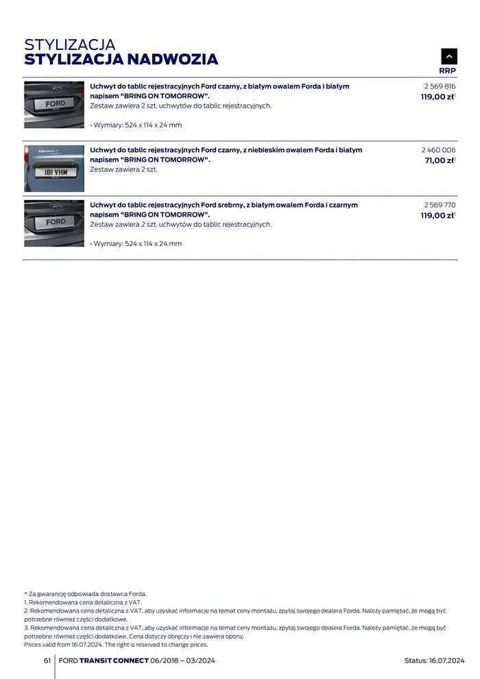 Gazetka FORD TRANSIT CONNECT od 3 sierpnia do 3 sierpnia 2025 - Strona 61