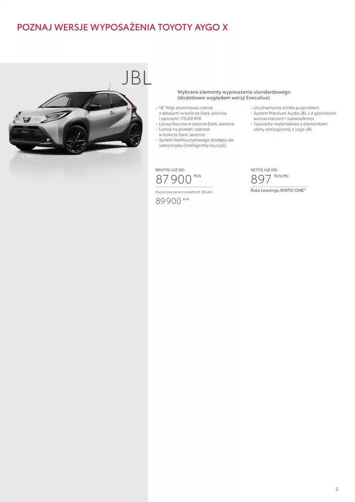 Gazetka Toyota AYGO X 2025 od 31 stycznia do 31 grudnia 2025 - Strona 3