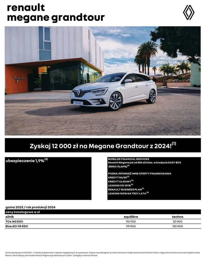 Gazetka Renault Megane Grandtour od 5 kwietnia do 5 kwietnia 2025 - Strona 1